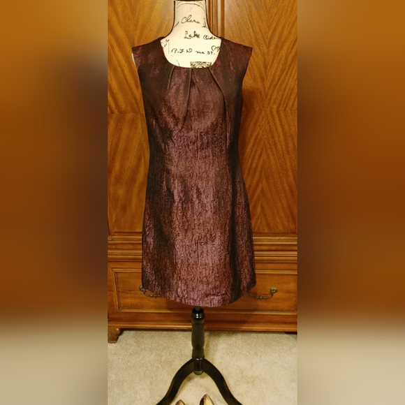 Coldwater Creek Dresses & Skirts - Coldwater Creek black cherry sheen cocktail dress size 8 petite, excellent.